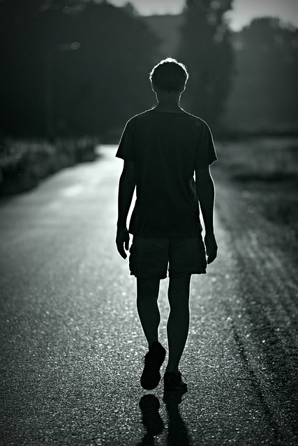Tags: man, outdoors, monochrome Tags: man, outdoors, monochrome
